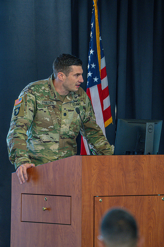 LTC Friesen speaking